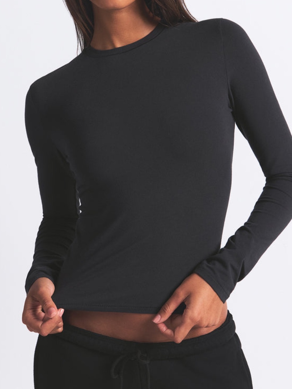 SKIMS - COTTON JERSEY LONG SLEEVE T-SHIRT